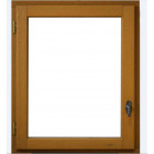 Fenêtre 1 vantail en bois exotique hauteur 75 x largeur 40 tirant gauche (cotes tableau)