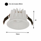 Spot encastrable led 8w 80 - couleur eclairage au choix