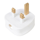 Fiche britannique 240 V avec fusible 13 A - Blanc