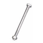 Boulon de charpente tête carrée f2 16x500 filetage 60 mm + écrou 6 pans acier zingué argent torbel - f216501