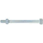 Boulon de charpente tête carrée f2 16x450 filetage 60 mm + écrou 6 pans acier zingué argent torbel - f218451