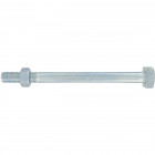 Boulon de charpente tête carrée f2 18x225 filetage 60 mm + écrou 6 pans acier zingué argent torbel - f218221