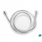 Flexible de douche transparent et chromé anti-torsion en PVC renforcé NF Longueur du flexible au choix