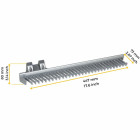 Porte cravates latéral extractible, Anodisé mat, Plastique et Aluminium