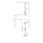 Penderie rabattable pour armoire Hang, 600 - 830, Chromé, Acier et Plastique. Penderie rabattable pour armoire Hang, 600 - 830, Chromé, Acier et Plastique.