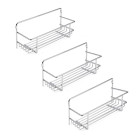 Lot de 3 supports à épices pour meubles de cuisine Supra, Acier, Chrome
