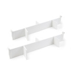 Lot de séparateurs pour l'intérieur des tiroirs Vertex-Concept, 900, Peint en blanc, Aluminium et Plastique