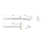 Lot de 5 jeux de coulisses pour tiroirs, roulement à billes, hauteur 45mm, profondeur 350mm, à sortie totale, avec push, fermeture amortie, zingué