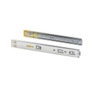 Lot de 5 jeux de coulisses pour tiroirs, roulement à billes, hauteur 45mm, profondeur 350mm, à sortie totale, avec push, fermeture amortie, zingué