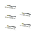 Lot de 5 jeux de coulisses pour tiroirs, roulement à billes, hauteur 45mm, profondeur 400mm, à sortie totale, avec push, fermeture amortie, zingué