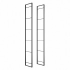 Structure pour étagère Lader, 1790, Peint en noir, Acier, 1 ut.