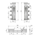 Lot de 5 jeux de suspensions invisibles pour éléments hauts Levelup1 avec plétine, acier, zingué