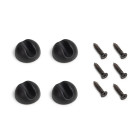 Lot de 4 pieds Hairpin de 3 fils par table, hauteur 710mm, Acier, Peint en noir