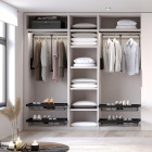 Penderie rabattable pour armoire Hang, 830 - 1150, Peint en noir, Acier et Plastique