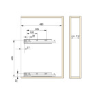 Porte-bouteilles extractible Suprastar avec fermeture amortie, module 150mm, acier, chromé