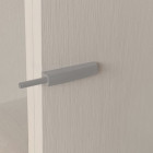 Lot de 10 serrures de porte à visser dans le meuble avec réglage Push Lite, longueur 80mm, Amortisseur, Plastique, Gris