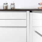 Kit de 2 profils centraux Gola pour meubles de cuisine, longueur 2,35m, avec accessoires, Aluminium, Peint en noir