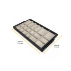 Kit de organiser de tiroirs et cadre coulissant soft close pour armoires, réglable, module 800mm, Noir texturé et Gris pierre