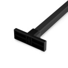 Kit de 7 tringles à pantalon et cadre coulissant à fermeture douce pour armoires, réglable, module 600mm, Noir texturé