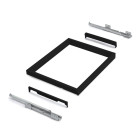 Kit de 7 tringles à pantalon et cadre coulissant à fermeture douce pour armoires, réglable, module 600mm, Noir texturé