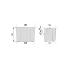 Poubelle de recyclage pour suspendre la porte et collecter les déchets Recyclage, 1 x bac de 5 litres, avec couvercle, Plastique gris anthracite