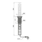 Multiconnecteur élevable Vertikal A+C, EU, Peint en aluminium, Plastique et Aluminium