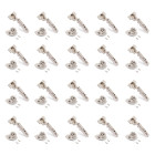 Lot de 20 charnières droites X92N et embases à visser, Hauteur 0, Acier, Nickelé