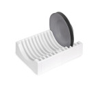 Kit de rangement pour assiettes, 13 assiettes maximum, plastique, blanc