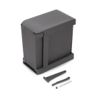 Poubelles de recyclage pour la cuisine, 1 x 30L, fixation inférieure et extraction automatique, Acier et Plastique, Gris antracite