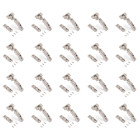 Lot de 20 charnières droites X91 à fermeture amortie avec embases droite à visser, Hauteur 1, Acier, Nickelé Lot de 20 charnières droites X91 à fermeture amortie avec embases droite à visser, Hauteur 1, Acier, Nickelé