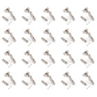 Lot de 20 charnières coudées X91 à fermeture amortie avec embases droite à visser, Hauteur 1, Acier, Nickelé Lot de 20 charnières coudées X91 à fermeture amortie avec embases droite à visser, Hauteur 1, Acier, Nickelé