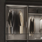 Penderie rabattable pour armoire Sway,  Acier, Aluminium et Plastique, Peint en titane, dimension au choix
