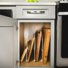 Ensemble de 4 séparateurs pour armoires et étagères., Chromé, Acier