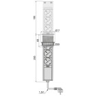 Multiconnecteur Vertikal Push 60, diamètre 60 mm, 3 prises de type Schuko, 1 USB de type A, 1 USB de type C, Acier et plastique, Acier inoxydable Multiconnecteur Vertikal Push 60, diamètre 60 mm, 3 prises de type Schuko, 1 USB de type A, 1 USB de type C, Acier et plastique, Acier inoxydable