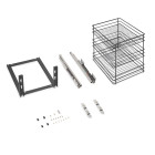 Chariot coulissant Titane avec fixation inférieure à fermeture amortie, module 400mm, acier, Gris anthracite Chariot coulissant Titane avec fixation inférieure à fermeture amortie, module 400mm, acier, Gris anthracite