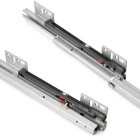 Chariot coulissant Titane avec fixation inférieure à fermeture amortie, acier, Gris antracite - dimensions aux choix