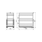 Chariot coulissant Titane avec fixation inférieure à fermeture amortie, module 300mm, acier, Gris antracite