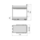 Chariot extractible Harmony avec fermeture à amortie, Module largeur 400mm hauteur 800mm, Acier et Bois, Gris anthracite Chariot extractible Harmony avec fermeture à amortie, Module largeur 400mm hauteur 800mm, Acier et Bois, Gris anthracite