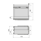 Chariot extractible avec paniers et panier à pain Harmony avec fermeture à amortie, Module largeur 300mm hauteur 700mm, Acier et Bois, Gris anthracite Chariot extractible avec paniers et panier à pain Harmony avec fermeture à amortie, Module largeur 300mm hauteur 700mm, Acier et Bois, Gris anthracite