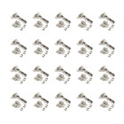 Lot de 20 charnières coudées X91N avec embases à visser, Hauteur 0, Acier, Nickelé