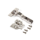 Lot de 20 charnières coudées X91N avec embases à visser, Hauteur 0, Acier, Nickelé