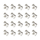 Lot de 20 charnières super coudées X91N avec embases à visser, Hauteur 0, Acier, Nickelé