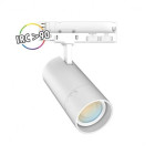 Focus slim ii spot led sur rail avec adaptateur 3 allumages blanc 10 15 20w cct angle ajustable