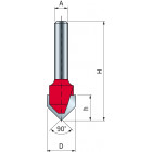 Mèche à rainurer en v freud - ø31,7 h16/51 q8 z2 - f03fr02857 -20-91408p