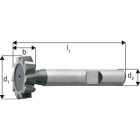 Fraise pour rainures en T - une taille, Ø x Larg. : d1h 11 x b e8 : 22,5 x 6,0 mm, Long. totale l1 63 mm, pour clavette-disque 6,0 x 9 mm,