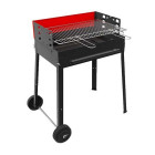 Barbecue Comunità au charbon Grille rectangulaire 60x40cm avec tiroir pour cendre et roues
