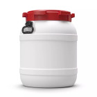 Fut / bidon plastique alimentaire grande ouverture à visser - curtec - 55 litres