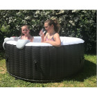 Spa gonflable décor rattan - 4 personnes - gonflage en 5 minutes