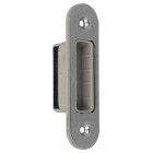 Gâche magnétique + plaque acier chromée satinée 82x22x2.5mm
