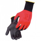 Gant manutention légère singer pvc polyamide tricoté ultra fins rouge poignet élastique - Taille au choix